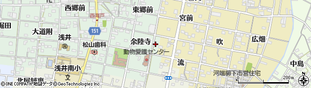 愛知県一宮市浅井町西海戸余陸寺11周辺の地図