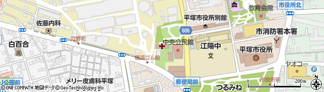 平塚市役所　福祉会館周辺の地図