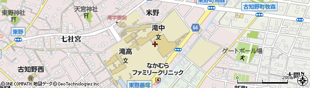 愛知県江南市東野町米野周辺の地図