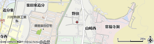 愛知県犬山市野田周辺の地図