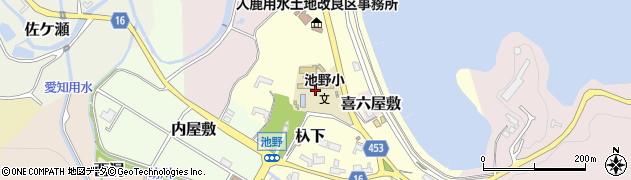 愛知県犬山市杁下周辺の地図