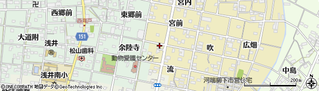 愛知県一宮市浅井町河端流5周辺の地図