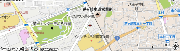 一里塚公園周辺の地図