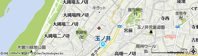愛知県一宮市木曽川町玉ノ井（新屋敷四ノ切）周辺の地図