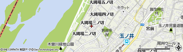 愛知県一宮市木曽川町玉ノ井（大縄場三ノ切）周辺の地図