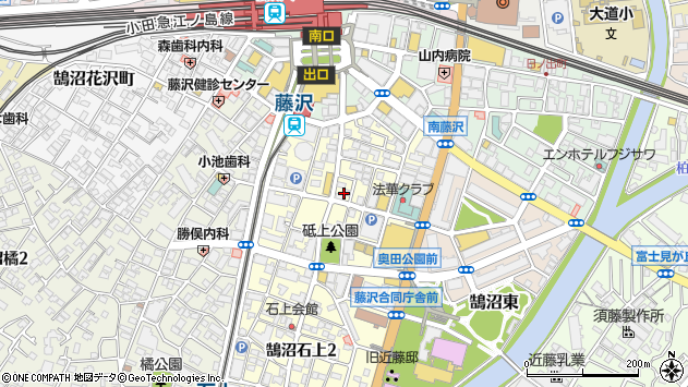 〒251-0025 神奈川県藤沢市鵠沼石上の地図