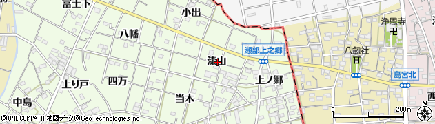 愛知県一宮市瀬部漆山周辺の地図