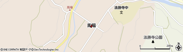 鳥取県南部町（西伯郡）馬場周辺の地図