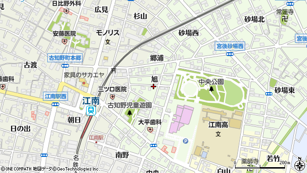 〒483-8176 愛知県江南市北野町郷浦の地図