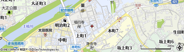 岐阜県多治見市上町2丁目周辺の地図