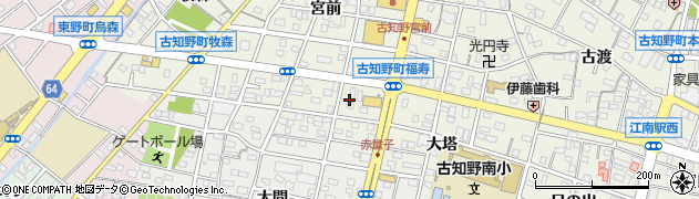 愛知県江南市古知野町福寿周辺の地図