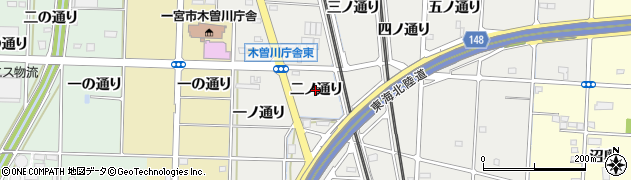 愛知県一宮市木曽川町黒田（二ノ通り）周辺の地図