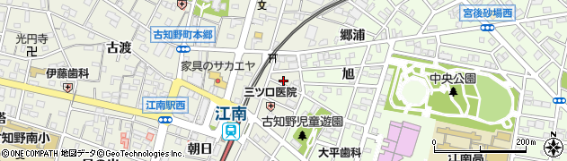 愛知県江南市古知野町瑞穂周辺の地図