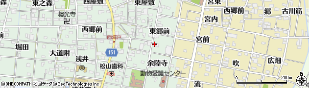 愛知県一宮市浅井町西海戸東郷前26周辺の地図