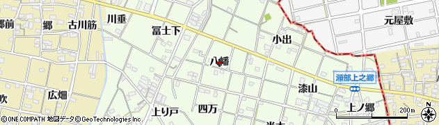 愛知県一宮市瀬部八幡周辺の地図