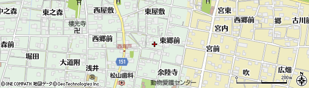 愛知県一宮市浅井町西海戸東郷前周辺の地図