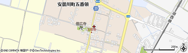 滋賀県高島市安曇川町五番領98周辺の地図