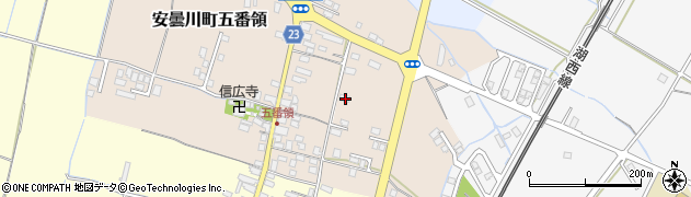滋賀県高島市安曇川町五番領57周辺の地図