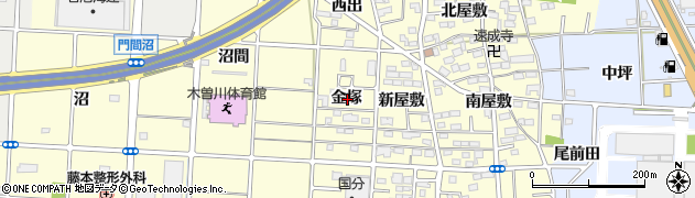 愛知県一宮市木曽川町門間金塚周辺の地図