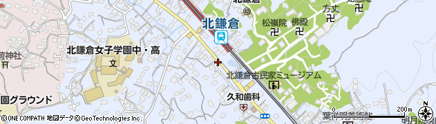 北鎌倉駅前周辺の地図