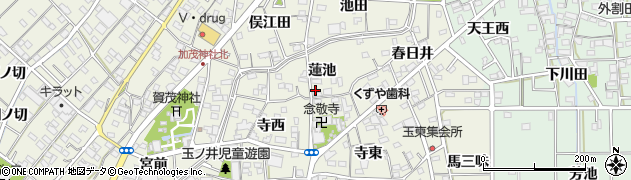 愛知県一宮市木曽川町玉ノ井蓮池59周辺の地図