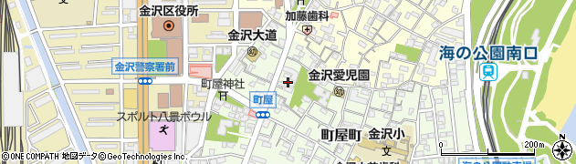 神奈川県横浜市金沢区町屋町14周辺の地図