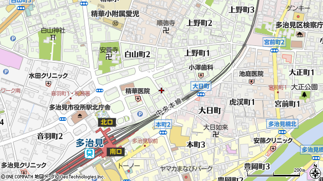 〒507-0038 岐阜県多治見市白山町の地図