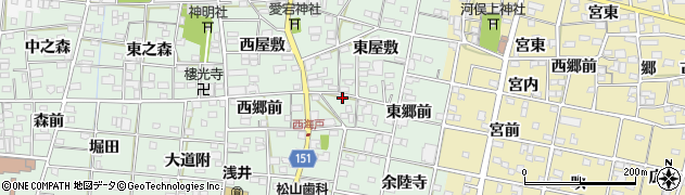 愛知県一宮市浅井町西海戸東郷前303周辺の地図
