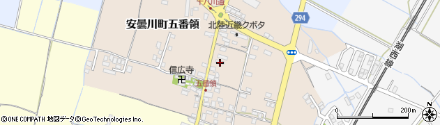 滋賀県高島市安曇川町五番領104周辺の地図