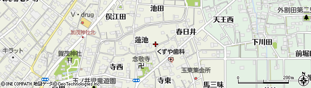 愛知県一宮市木曽川町玉ノ井蓮池82周辺の地図
