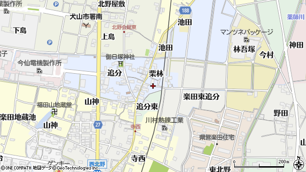 〒484-0878 愛知県犬山市栗林の地図