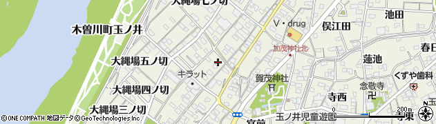 愛知県一宮市木曽川町玉ノ井（新屋敷三ノ切）周辺の地図