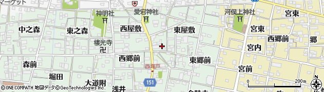 愛知県一宮市浅井町西海戸東屋敷424周辺の地図