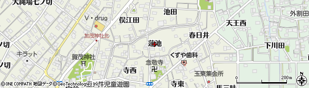 愛知県一宮市木曽川町玉ノ井（蓮池）周辺の地図