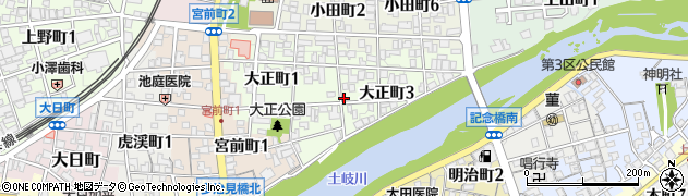 岐阜県多治見市大正町周辺の地図