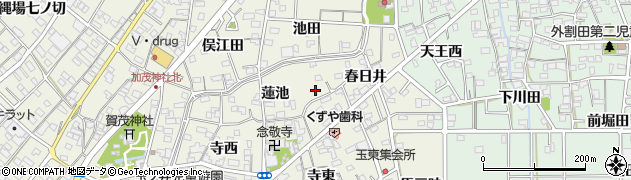 愛知県一宮市木曽川町玉ノ井蓮池112周辺の地図