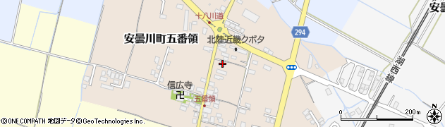 滋賀県高島市安曇川町五番領112周辺の地図