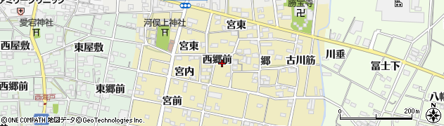 愛知県一宮市浅井町河端（西郷前）周辺の地図