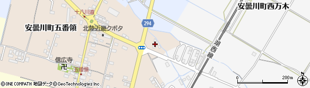 滋賀県高島市安曇川町五番領6周辺の地図
