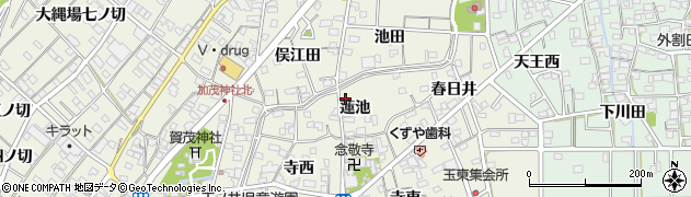 愛知県一宮市木曽川町玉ノ井蓮池4周辺の地図