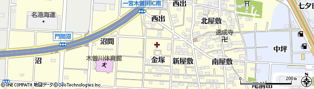 愛知県一宮市木曽川町門間金塚4周辺の地図