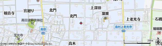 愛知県一宮市島村北門46周辺の地図