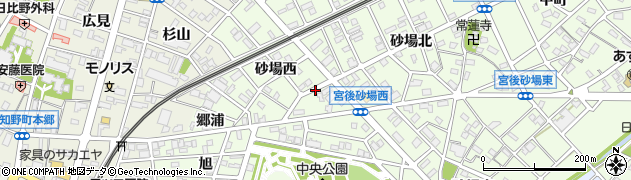 愛知県江南市宮後町砂場西周辺の地図
