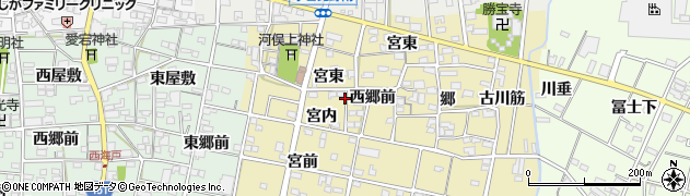愛知県一宮市浅井町河端周辺の地図