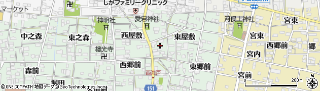 愛知県一宮市浅井町西海戸東屋敷429周辺の地図