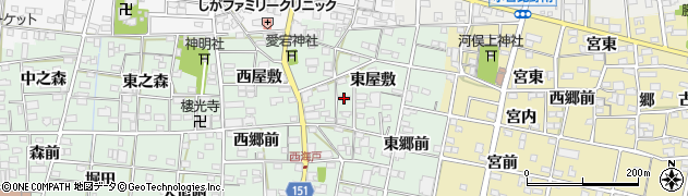 愛知県一宮市浅井町西海戸東屋敷41周辺の地図