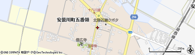 滋賀県高島市安曇川町五番領116周辺の地図