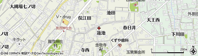 愛知県一宮市木曽川町玉ノ井蓮池2周辺の地図