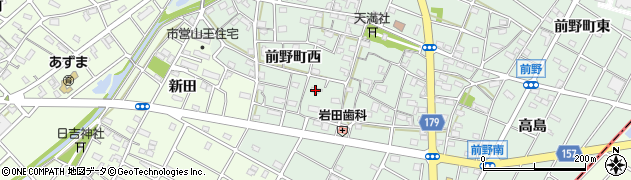 愛知県江南市前野町西195周辺の地図