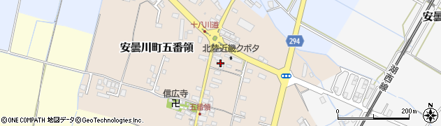 滋賀県高島市安曇川町五番領117周辺の地図